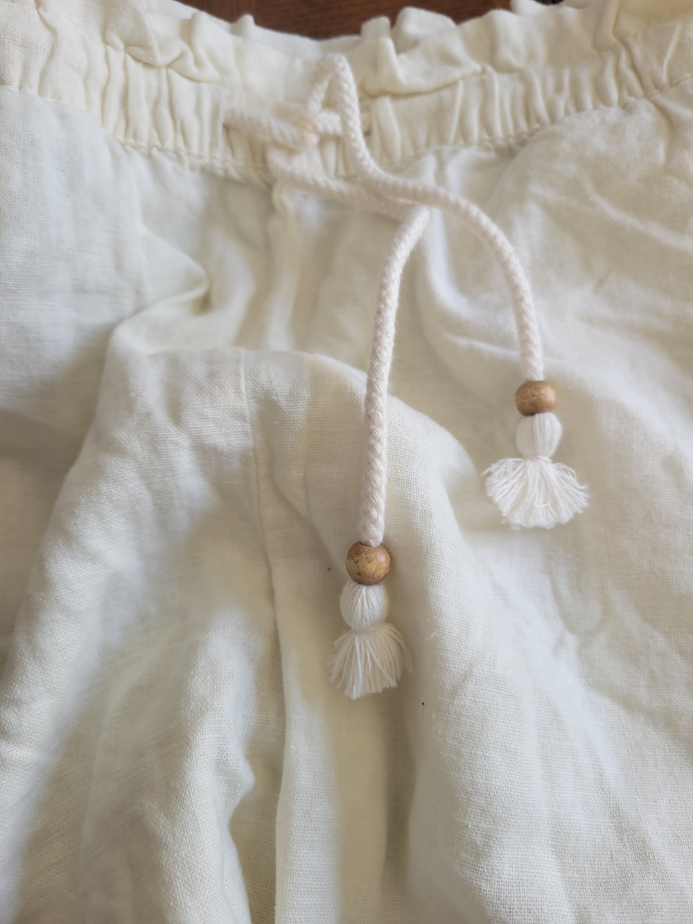 Nwt Hang Ten Cream Drawstring Paperbag Waist Shorts - Picture 2 of 4